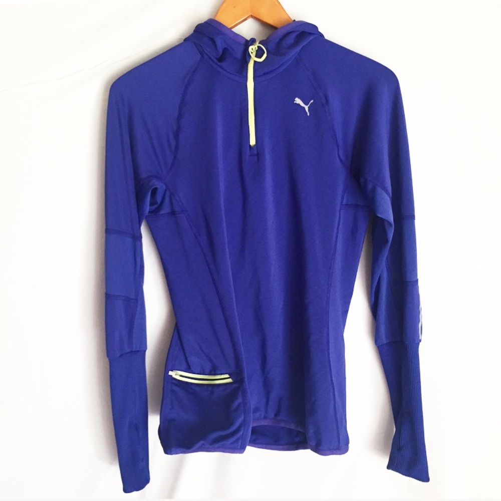 Puma Core hooded half zip running sweater/jacket